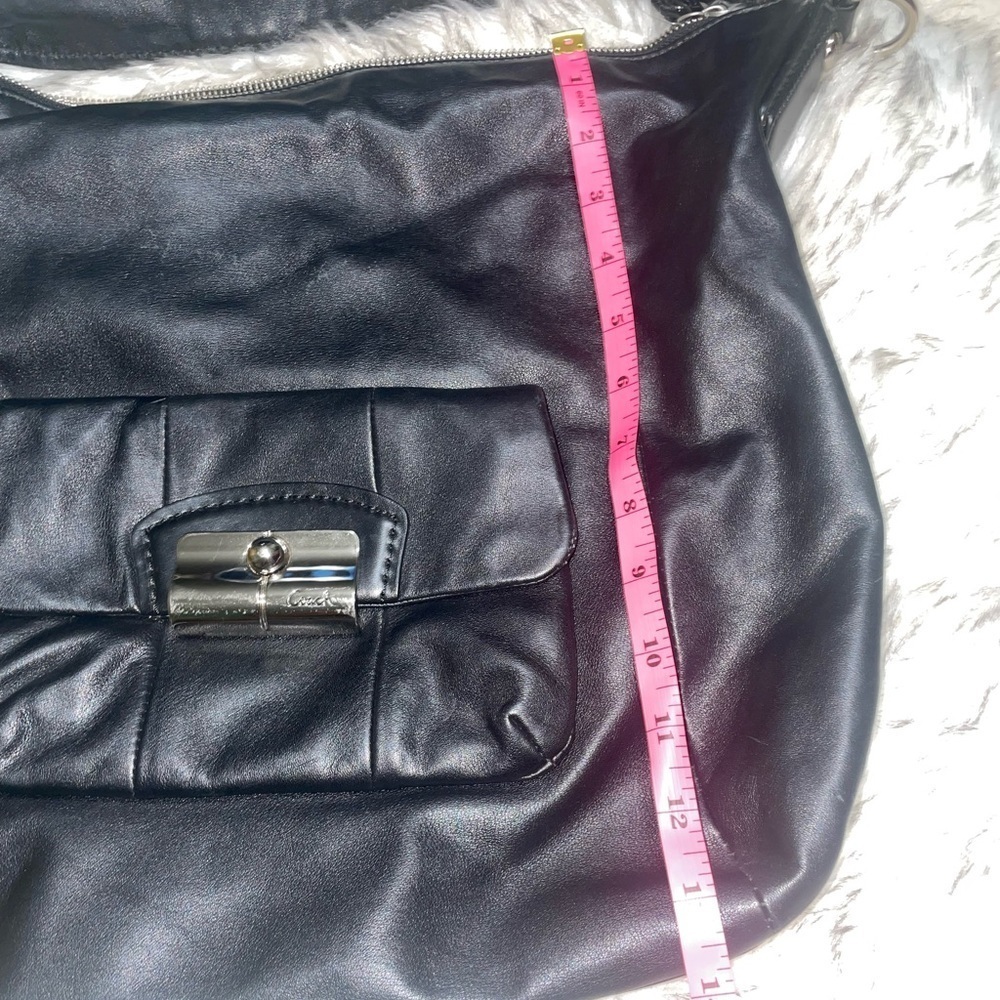 Vintage Coach🖤Black hobo bag slouch purse work bag travel bag - Picture 9 of 14